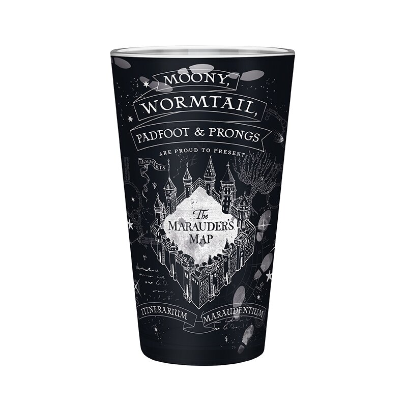 Läs mer om HARRY POTTER - Large Glass - 400ml - Marauders map