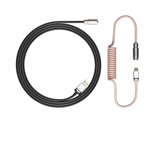 Akko Coiled Aviator Cable V2 – Black&Pink