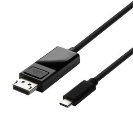 Deltaco USB-C till DisplayPort kabel 32.4 Gbit/s 8K i 30Hz 1.8 m svart