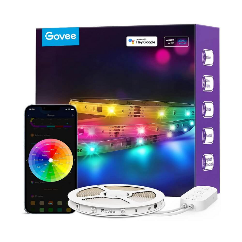 Product Image for Govee RGBIC Basic Wi-Fi + Bluetooth LED Strip Lights (5 Meter)