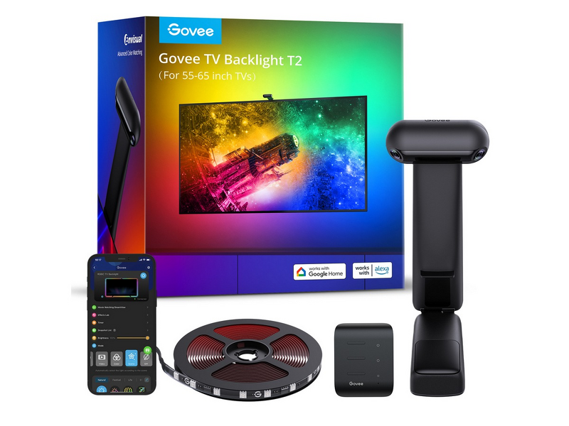 Product Image for Govee Envisual TV Backlight T2 with Dual Cameras  (55~65 inch)
