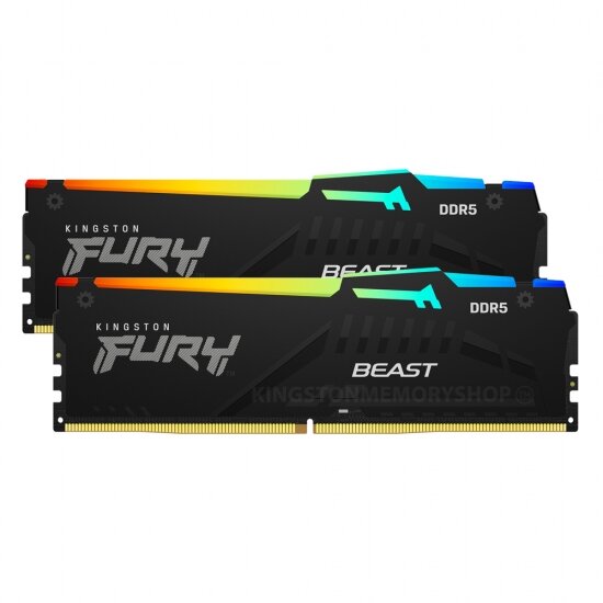 Kingston FURY Beast RGB 64GB (2x32GB) / 5600MHz / DDR5 / C36 / KF556C36BBEAK2-64
