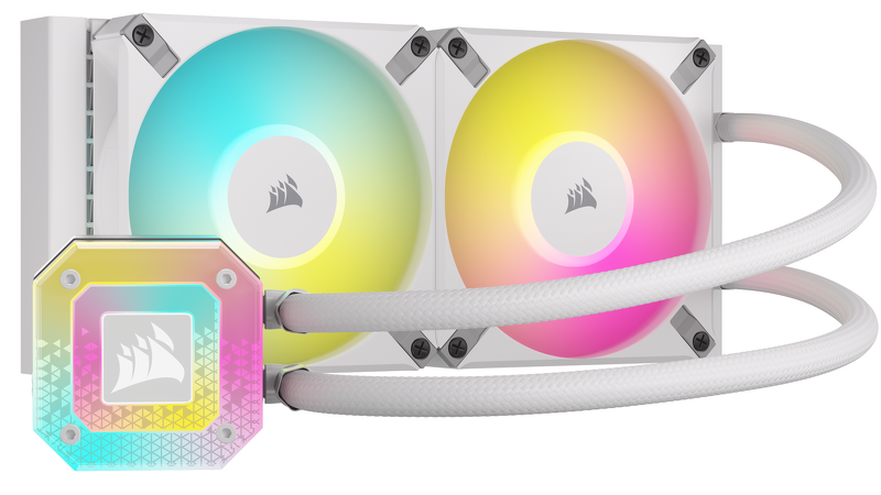 Product Image for Corsair iCUE H100i Elite Capellix XT / White / Liquid CPU Cooler / 240mm radiator