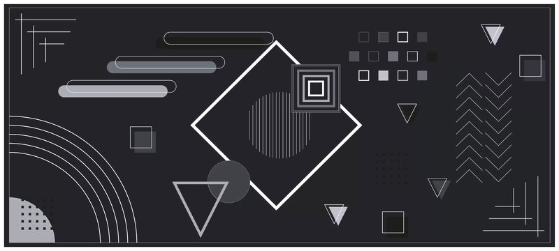 Mighty Setup - Geometric Glitch Black