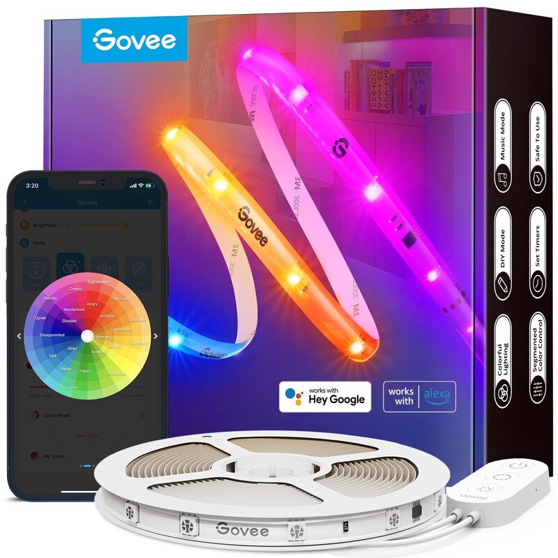 Läs mer om Govee RGBIC LED Lightstrip 10 Meter 2-pack