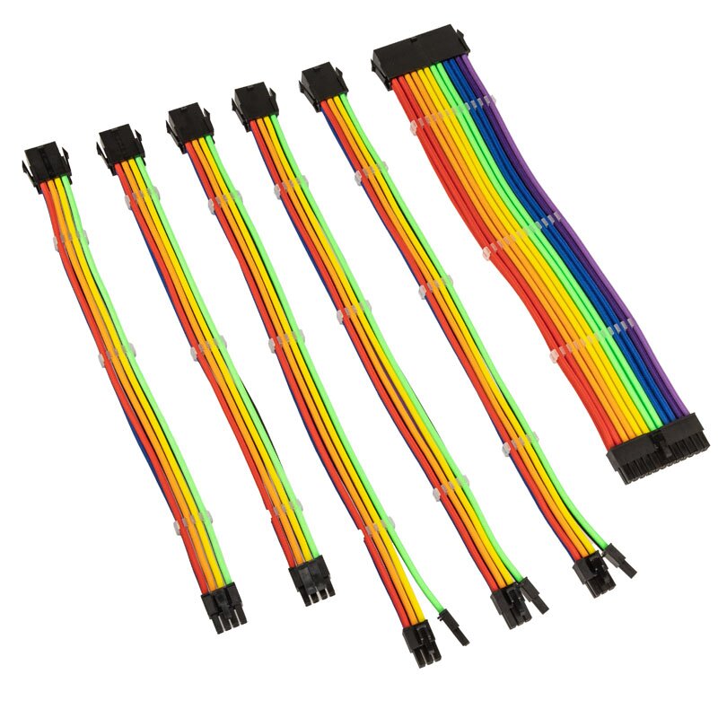 Kolink Core Adept Braided Cable Extension Kit – Rainbow