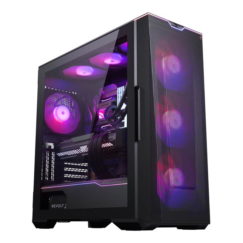 Product Image for Phanteks Eclipse G500A / Tempered Glass /  DRGB / 3x140mm - Satin Black