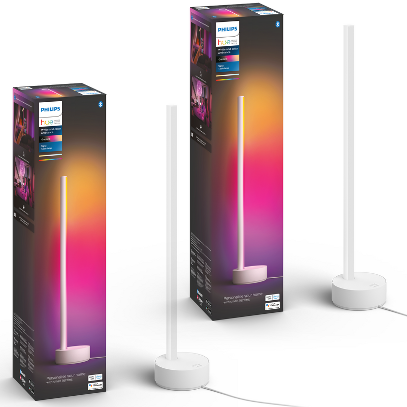 Product Image for Philips Hue White and Color Ambience Gradient Signe bordslampa / Vit 2 - pack