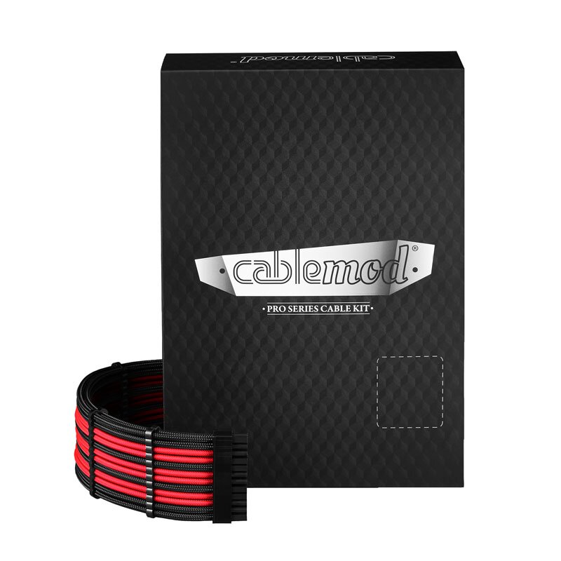 CableMod RT-Series Pro ModMesh 12VHPWR Dual Cable Kit for ASUS/Seasonic – Black/Red