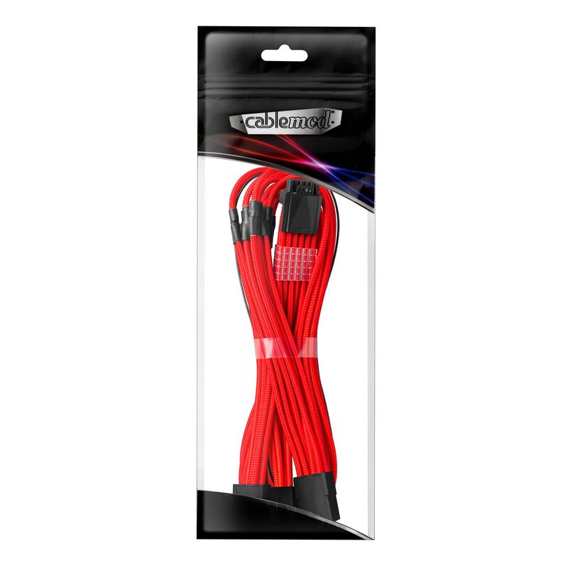 CableMod Pro ModMesh 12VHPWR to 3x PCI-e Cable – 45cm – Red