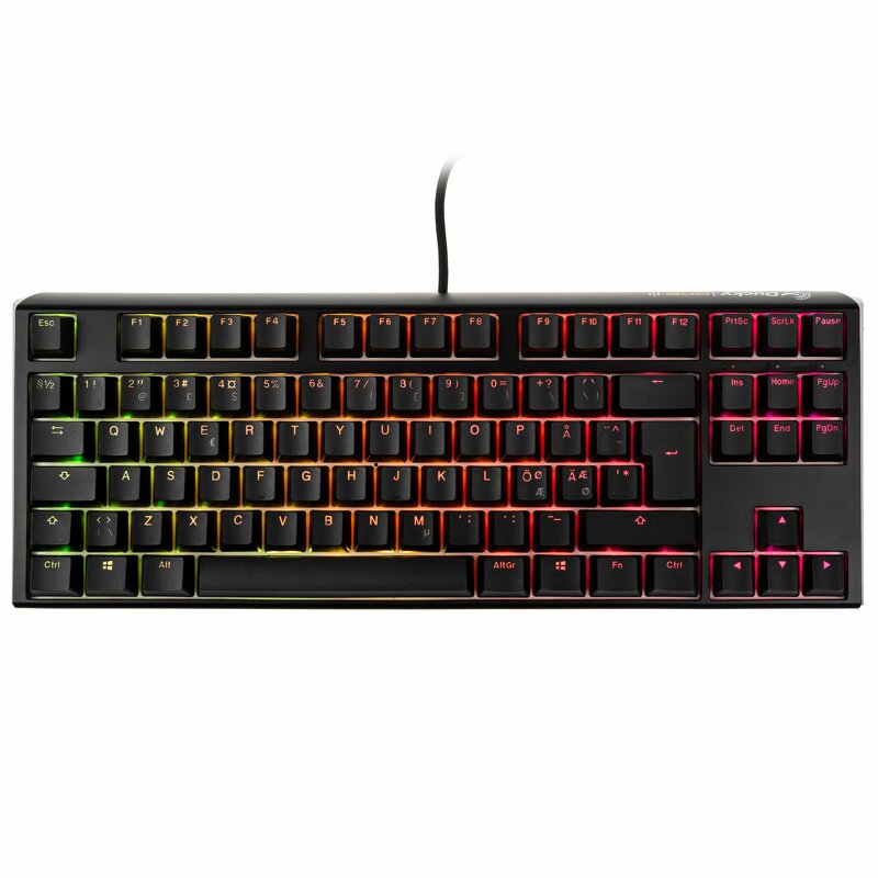 Ducky One 3 - Classic Black / White Nordic - TKL - Cherry Red
