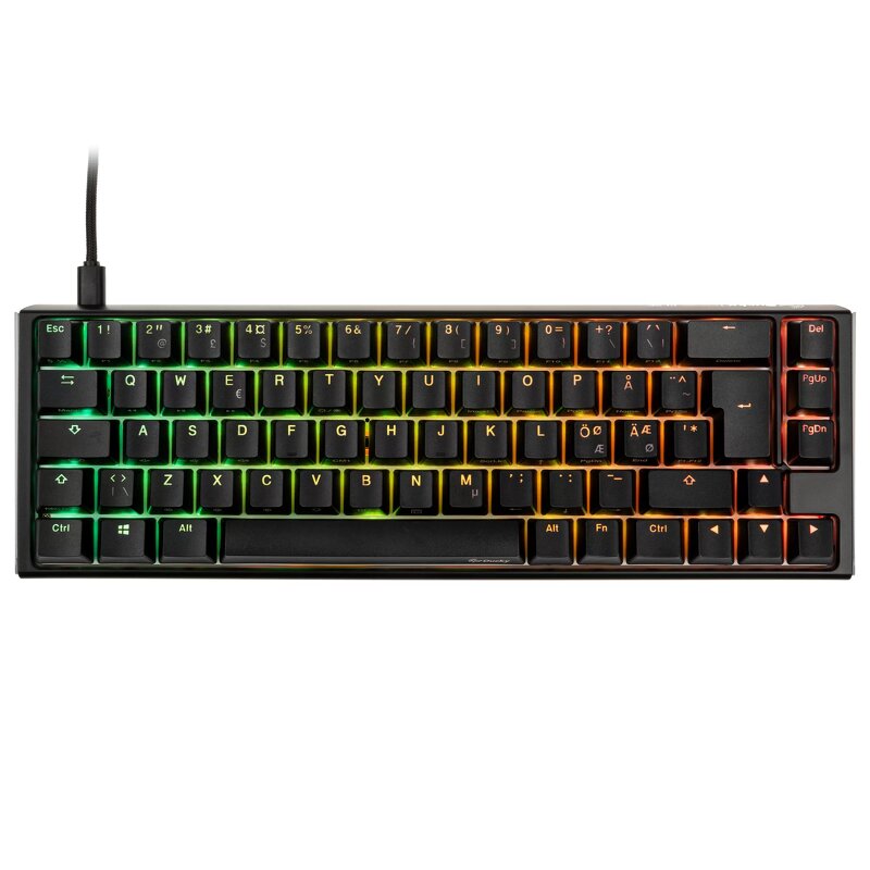 Ducky One 3 - Classic Black / White Nordic - SF 65% - Cherry Red