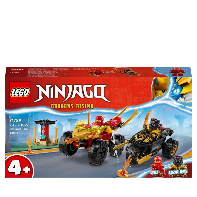 Läs mer om LEGO Ninjago Kais och Ras bil- och motorcykelstrid 71789