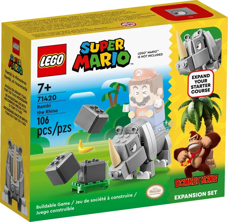 Läs mer om LEGO Super Mario Noshörningen Rambi – Expansionsset 71420