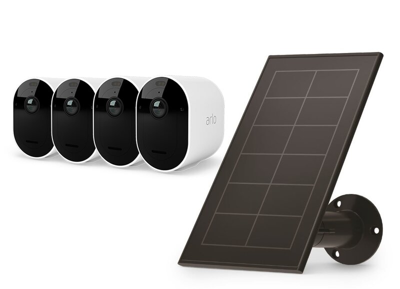Arlo Pro 5 Spotlight Security Camera with 4x Camera Kit + Solar Panel - Svart