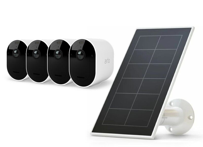 Arlo Pro 5 Spotlight Security Camera with 4x Camera Kit + Solar Panel - Vit