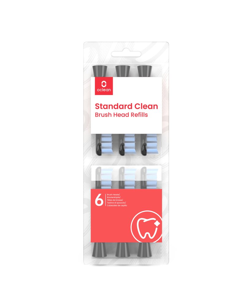 Oclean Standard Clean 6-pack – Svart