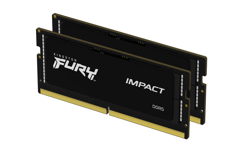 Product Image for Kingston Fury Impact 64GB (2x32GB) / 4800Mhz / SODIMM DDR5 / CL38 / KF548S38IBK2-64