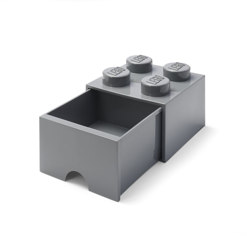 NHG LEGO Brick Drawer 4 – Dark Stone Grey