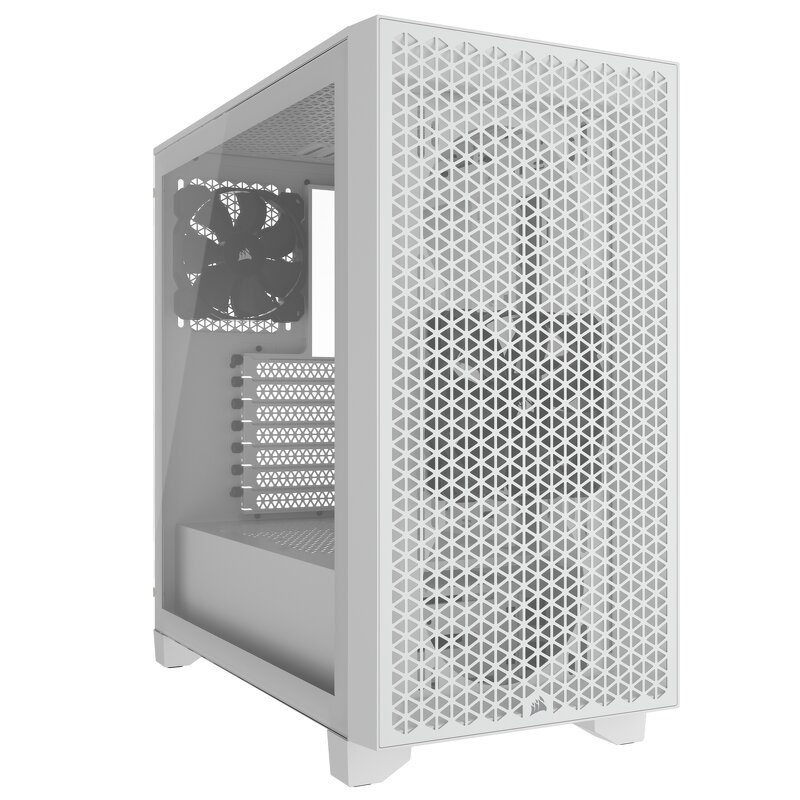 Corsair 3000D Tempered Glass Mid-Tower – White