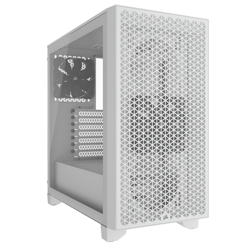 Product Image for Corsair 3000D Tempered Glass Mid-Tower - White