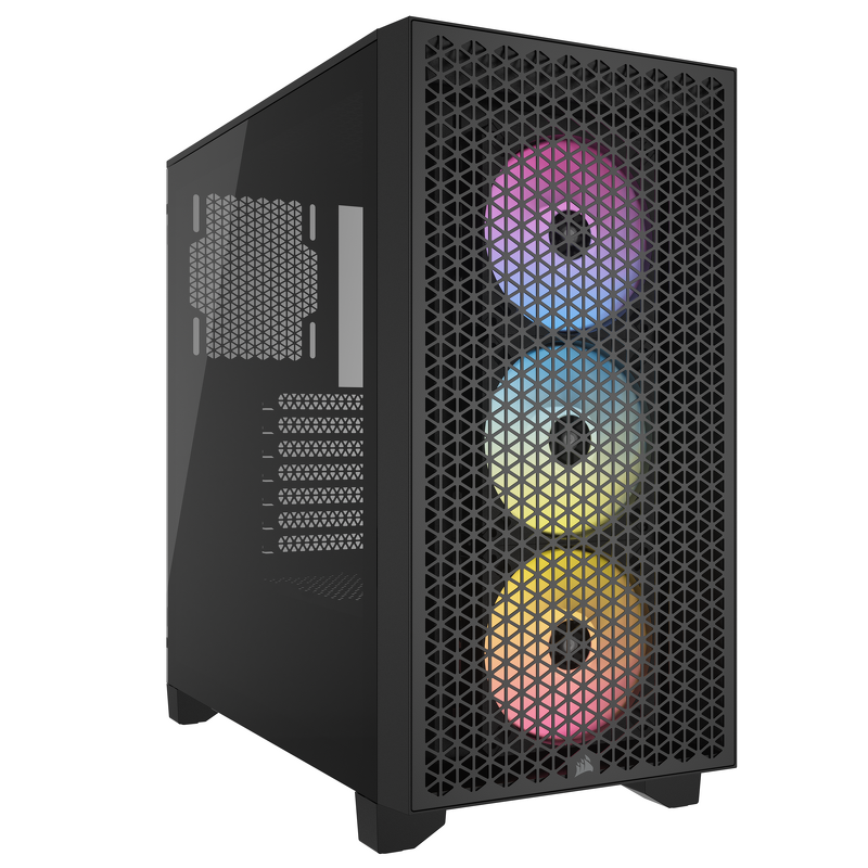 Product Image for Corsair 3000D RGB Tempered Glass Mid-Tower - Black