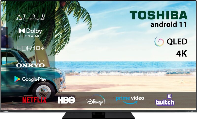 Toshiba 55" 55QA7D63DG / 4K Ultra HD / QLED / Android TV / Chromecast