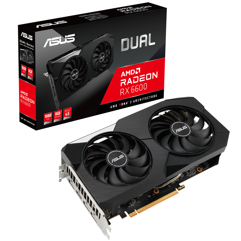 Product Image for ASUS Dual Radeon RX 6600 8GB V2