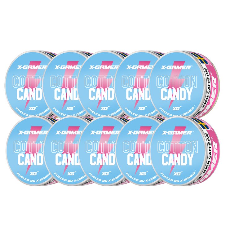 X-GAMER Pouch Energy Cotton Candy 10-pack