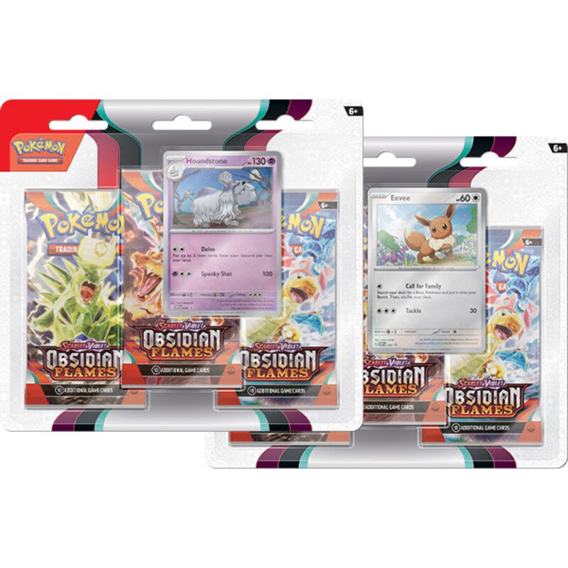 Pokemon Scarlet & Violet 3: Obsidian Flames Booster 3-pack med foil och mynt