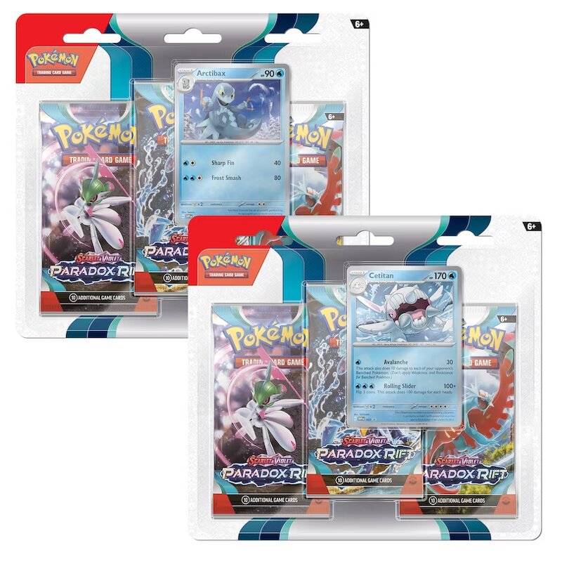 Läs mer om Pokemon Scarlet & Violet 4: Paradox Rift Booster 3-pack med foil och mynt