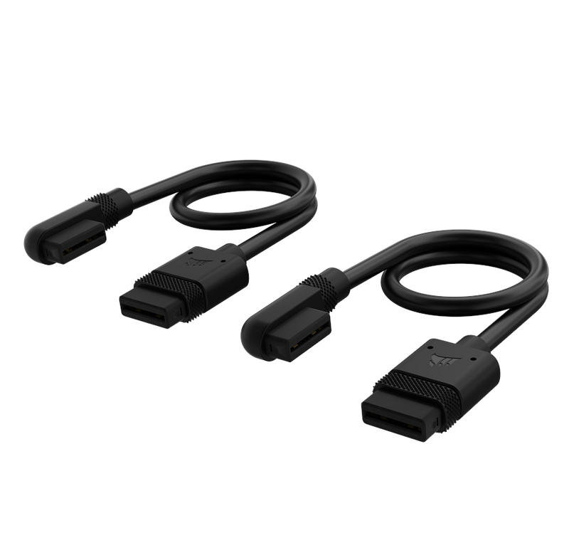 Product Image for Corsair iCUE Link Slim Cables 2x 200mm (straight / slim 90° connectors)