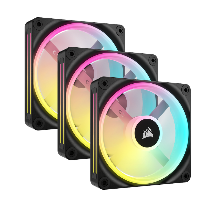 Product Image for Corsair QX120 / iCUE-RGB / PWM / 120MM / 3-pack - Svart