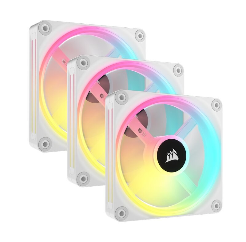 Corsair QX RGB Series iCUE Link QX120 RGB 120mm Magnetic Dome RGB Fan Starter Kit - White