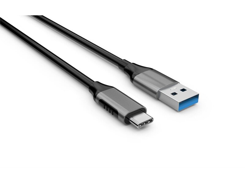 Läs mer om Iiglo USB-A til USB-C kabel 1m - Grå