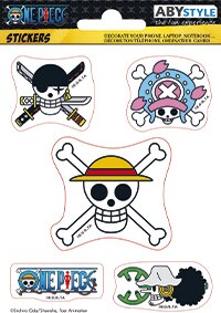 Läs mer om One Piece - Stickers - 16x11cm - Straw Hat Skulls