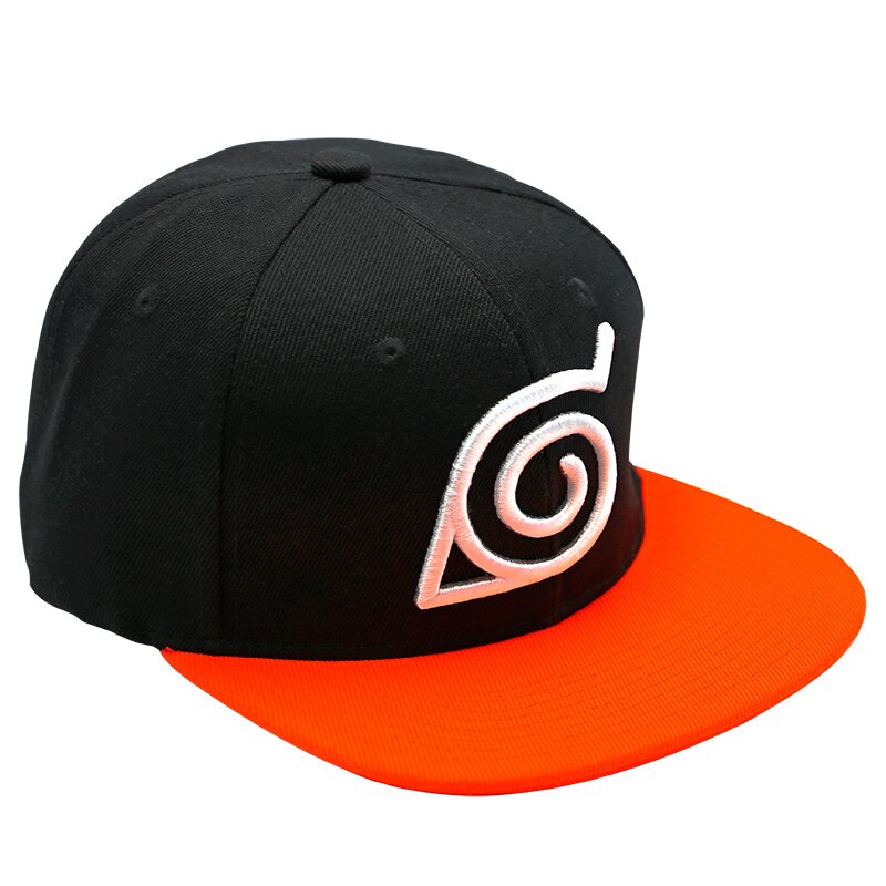Naruto Shippuden – Snapback Cap – Black & Orange – Konoha