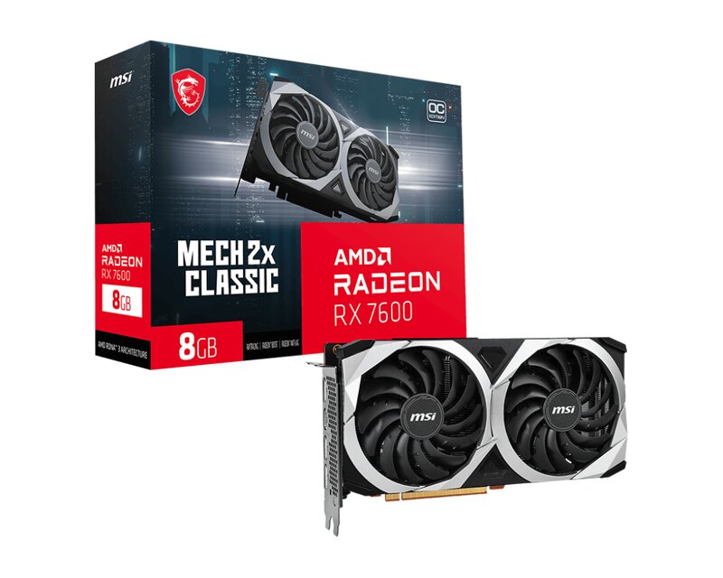 MSI Radeon RX 7600 MECH 2X CLASSIC 8GB OC