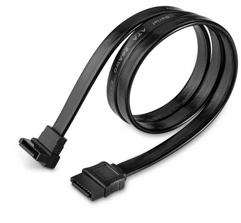 Andersson SATA-Kabel 0,5m Rak/Vinklad - Svart