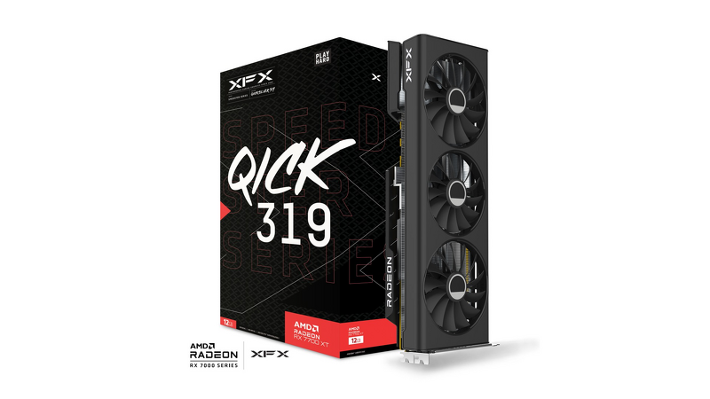 Product Image for XFX RX 7700XT 12GB Speedster QICK 319 Black