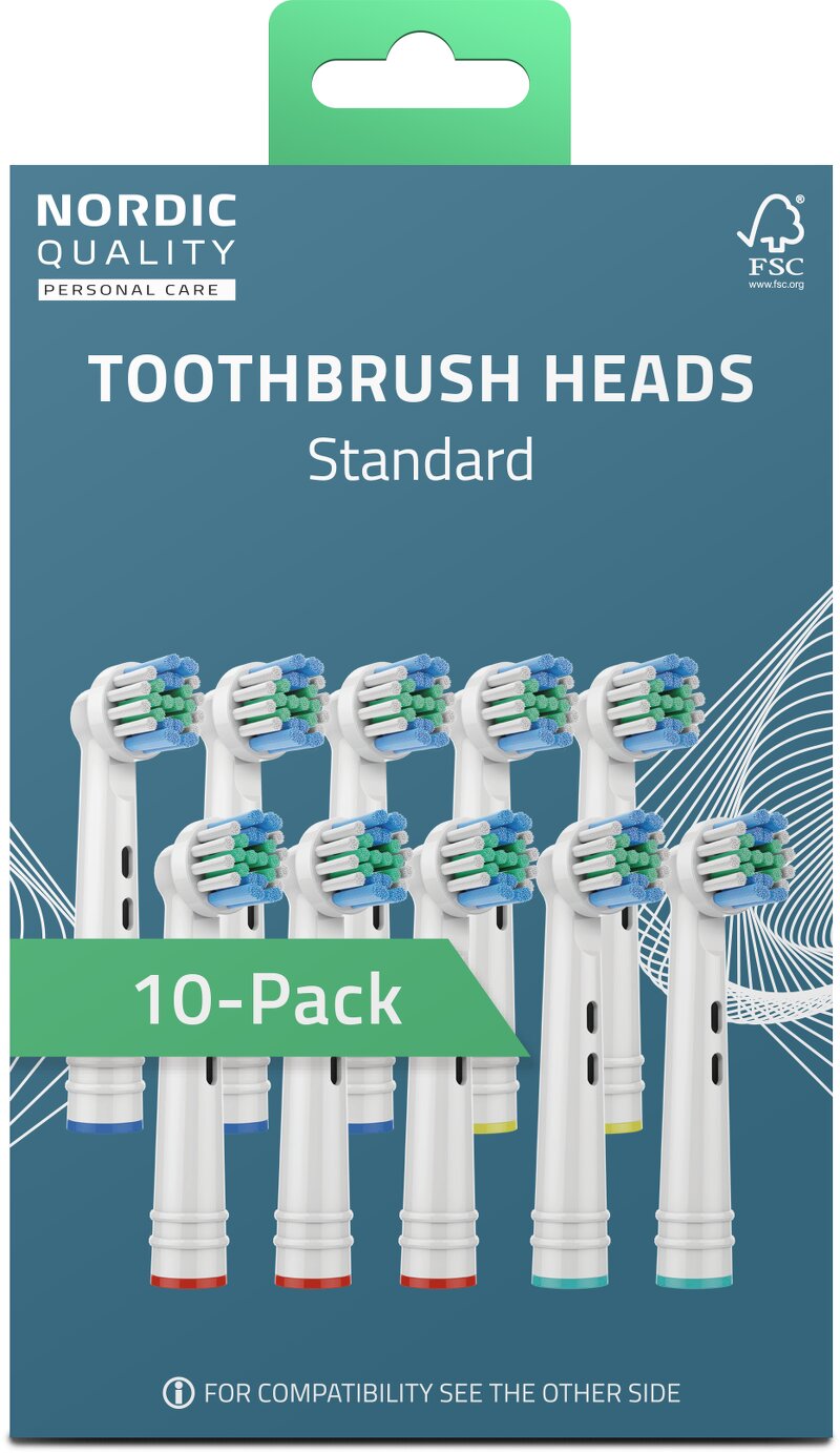 Nordic Quality EB17P Standard Clean Brush heads – 10-pack