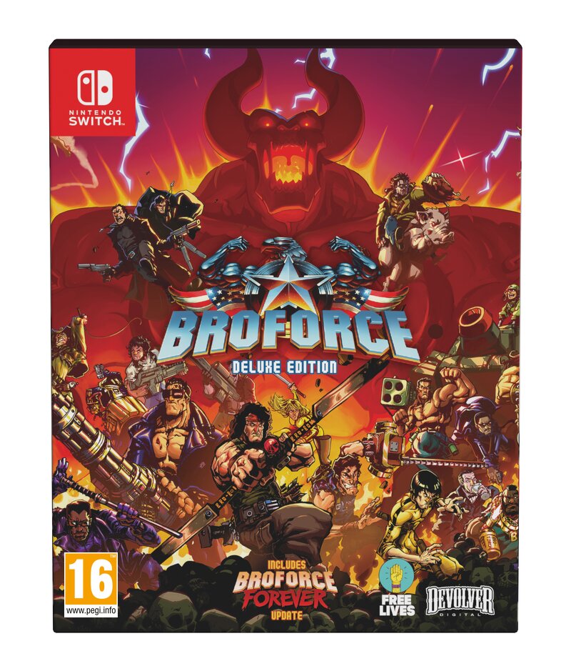 Läs mer om Broforce Deluxe Edition (Switch)