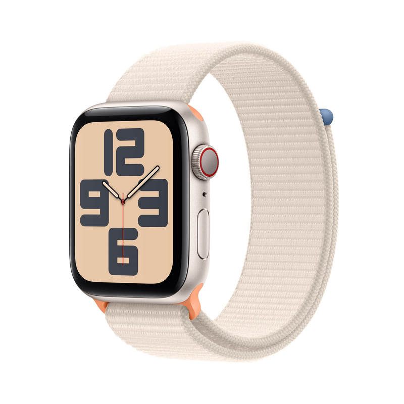 Product Image for Apple Watch SE GPS + Cellular 44mm / Starlight Aluminium Case med Starlight Sport Loop