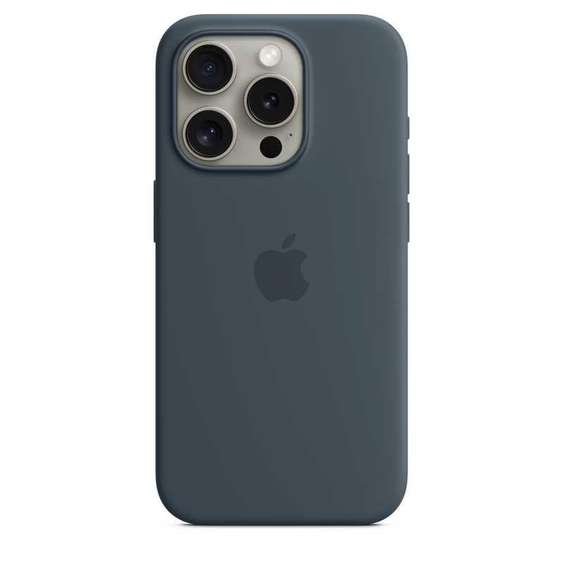 Product Image for Apple iPhone 15 Pro Silicone Case med MagSafe - Storm Blue