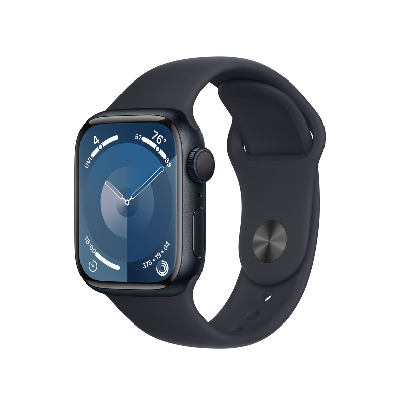 Product Image for Apple Watch Series 9 GPS 41mm / Midnight Aluminium Case med Midnight Sport Band - M/L