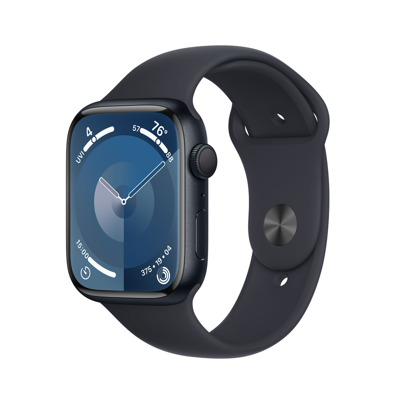 Product Image for Apple Watch Series 9 GPS 45mm / Midnight Aluminium Case med Midnight Sport Band - M/L