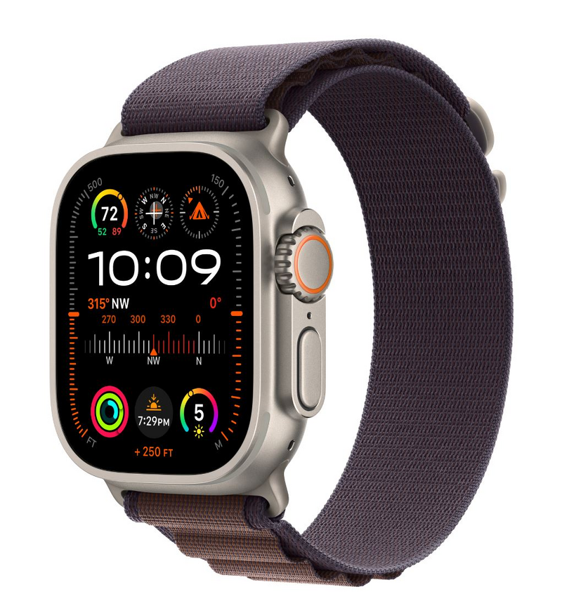 Product Image for Apple Watch Ultra 2 GPS + Cellular 49mm / Titanium Case / Indigo Alpine Loop - L