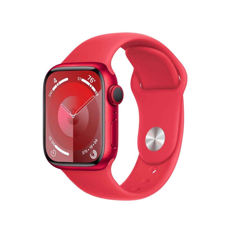 Product Image for Apple Watch Series 9 GPS 41mm / (PRODUCT)RED Aluminium Case med (PRODUCT)RED Sport Band - M/L