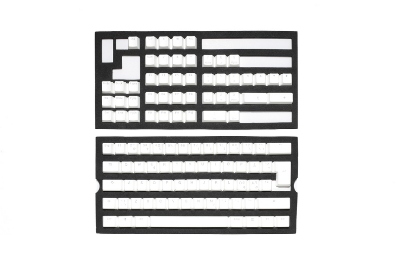 Product Image for Ducky White Shine-through Keycap Set - Double PBT