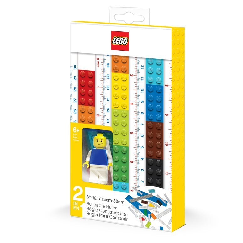 Euromic LEGO Byggbar linjal med minifigur